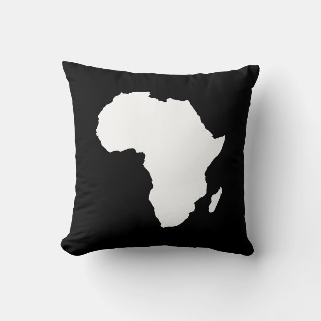 Schwarzes kühnes Afrika Kissen (Vorderseite)