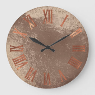 Schwarzes kupfernes Rosen-Goldrömisches Große Wanduhr
