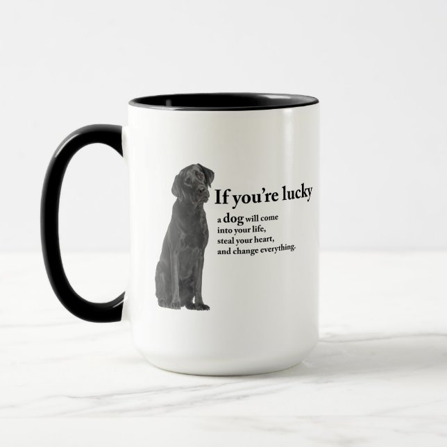 Schwarzes Lab Tasse (Links)
