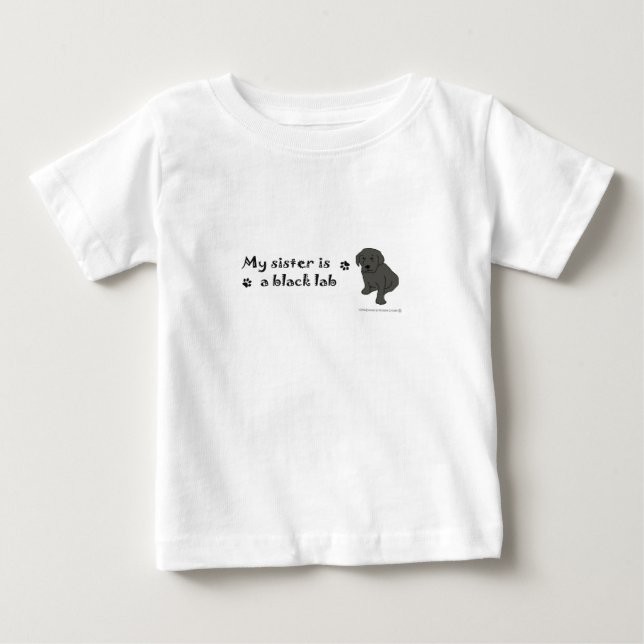 schwarzes Labor Baby T-shirt (Vorderseite)