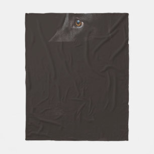 schwarzes Labor Fleecedecke