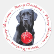 Schwarzes Labor Frohe Weihnachten Niedlicher Hund