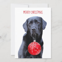 Schwarzes Labor Frohe Weihnachten - Niedlicher Lab