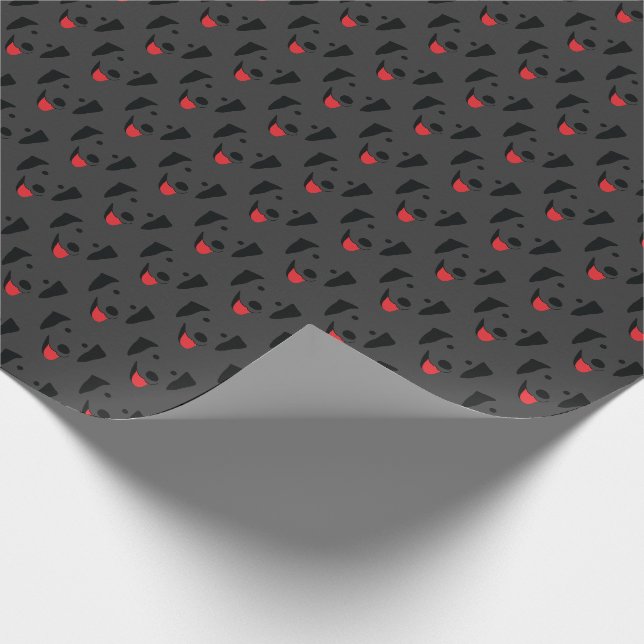 Schwarzes Labor Gesichtspattern Niedlich und lusti Geschenkpapier (Ecke)