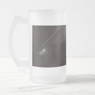 schwarzes Labor Mattglas Bierglas