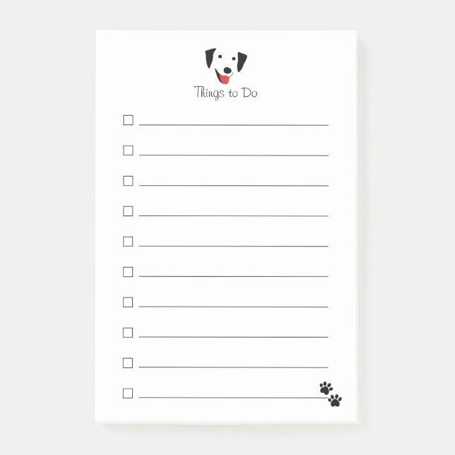 Schwarzes Labor Post-it Klebezettel (Vorderseite)