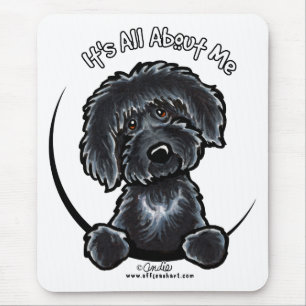 Schwarzes Labradodle IAAM Mousepad