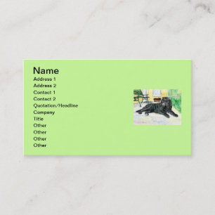 schwarzes Labradoodle Visitenkarte