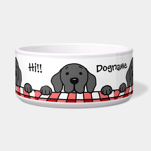 Schwarzes Labrador, das Sie Küche aufpasst Napf (Vorderseite)