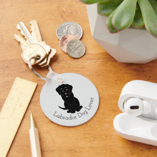 Schwarzes Labrador-Design mit beliebigem Hintergru Schlüsselanhänger
