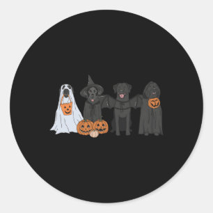 Schwarzes Labrador Halloween Runder Aufkleber