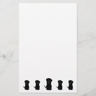 Schwarzes Labrador-Hund-Design Briefpapier