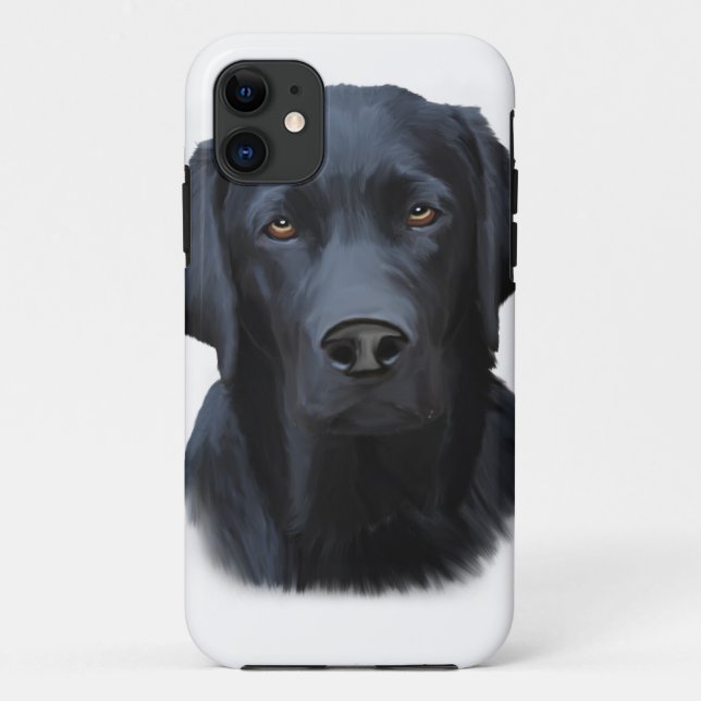 Schwarzes Labrador Hund Farbe Farbe Farbe Malerei Case-Mate iPhone Hülle (Rückseite)