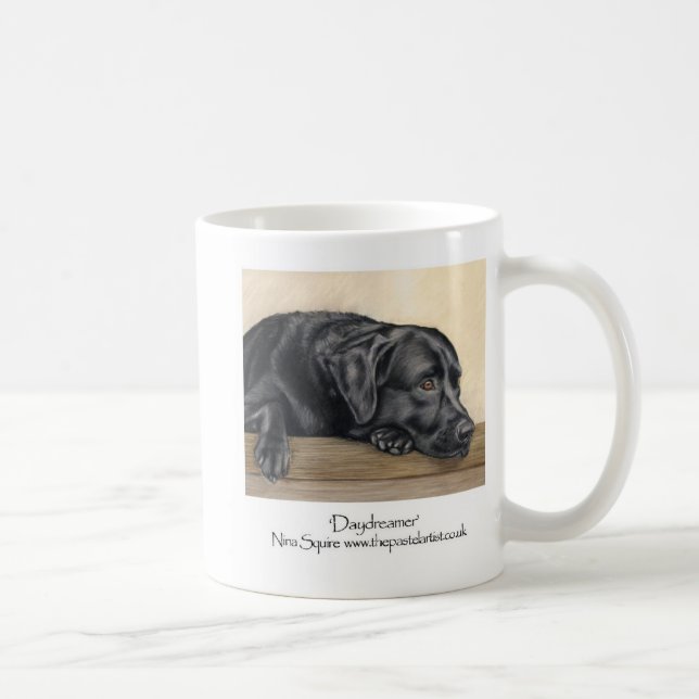 Schwarzes Labrador Kaffeetasse (Rechts)