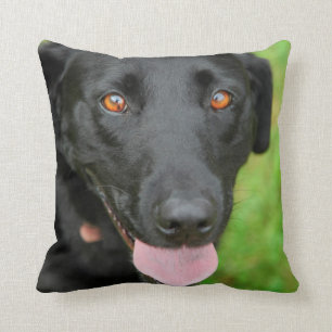 Schwarzes Labrador-Kissen Kissen
