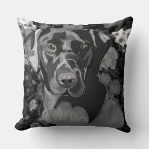 Schwarzes Labrador-Kissen Kissen