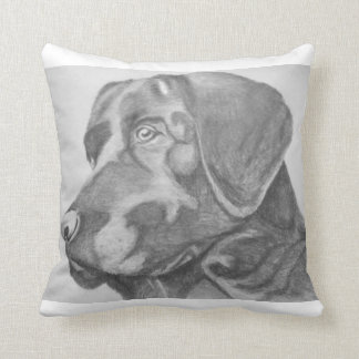 Schwarzes Labrador-Kissen Kissen