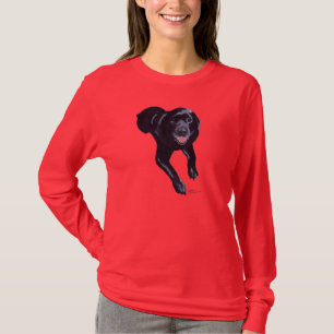 Schwarzes Labrador-Lächeln T-Shirt