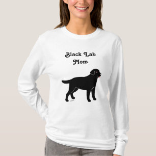 Schwarzes Labrador mit einer kleinen Zunge T-Shirt