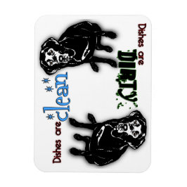 Schwarzes Labrador Rectangle Geschirrspülmagazin Magnet