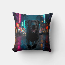 Schwarzes Labrador Retriever Elegantes Throw Kisse Kissen