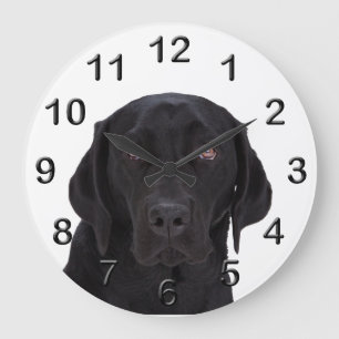 Schwarzes Labrador retriever Große Wanduhr