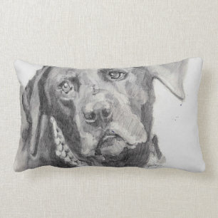 Schwarzes Labrador retriever-Kissen Lendenkissen