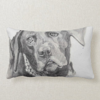 Schwarzes Labrador retriever-Kissen Lendenkissen