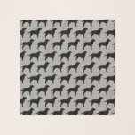 Schwarzes Labrador-Retriever-Silhouette-Muster Schal<br><div class="desc">Der Schal des schwarzen Labrador-Liebhabers</div>