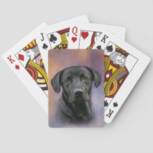 Schwarzes Labrador retriever Spielkarten