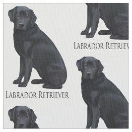 Schwarzes Labrador retriever Stoff