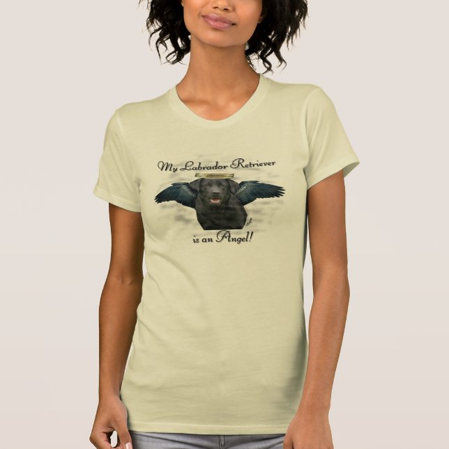 Schwarzes Labrador-Shirt T-Shirt (Vorderseite)