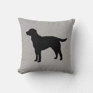 Schwarzes Labrador Silhouette Hundpilz Kissen
