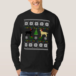Schwarzes Labrador und gelbes Labrador Frohe Weihn T-Shirt