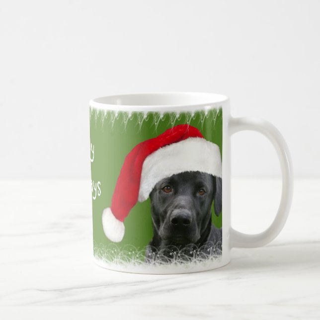 Schwarzes Labrador Weihnachten Kaffeetasse (Rechts)