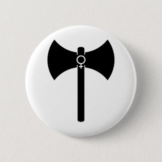 Schwarzes Labrys Button