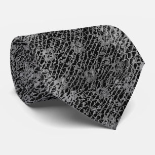 SCHWARZES LACE-LOOK KRAWATTE
