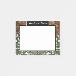Schwarzes Land Schneewald & Waldkiefer nach Maß Post-it Klebezettel