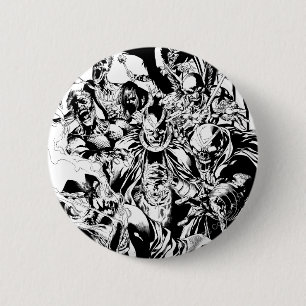Schwarzes Laternen-Korps - Schwarzweiss Button