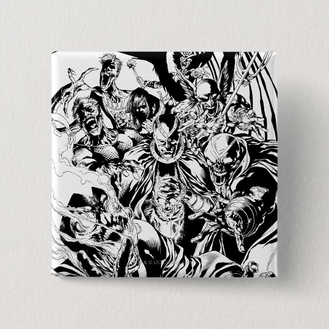 Schwarzes Laternen-Korps - Schwarzweiss Button (Vorderseite)