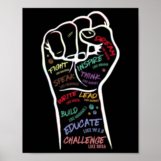 Schwarzes Leben der ersten Hand Problem Schwarze G Poster (Vorne)