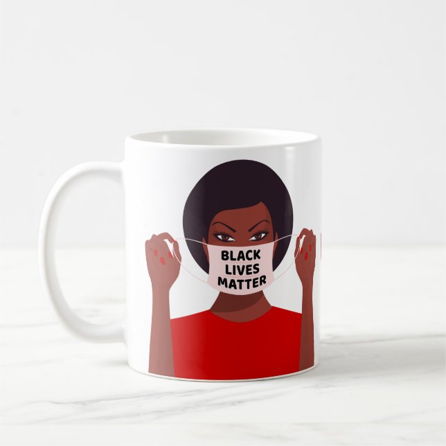 Schwarzes Leben ist wichtig für die Geschichte ein Kaffeetasse (Links)