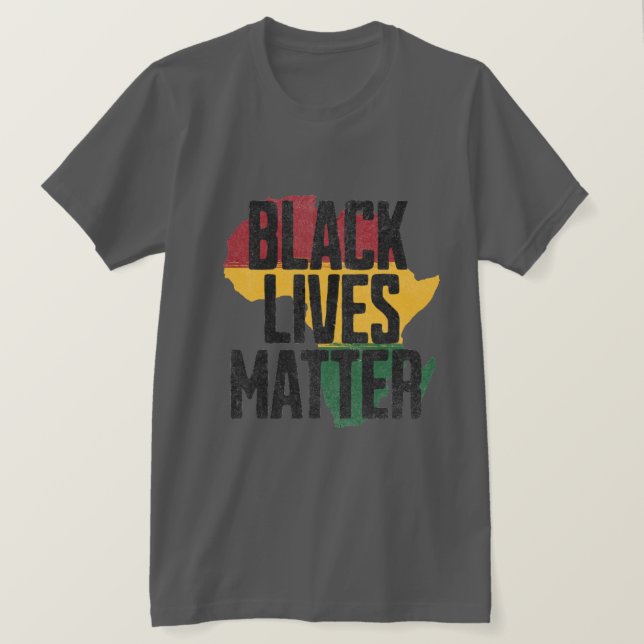 Schwarzes Leben Materie Afrika T-Shirt (Design vorne)