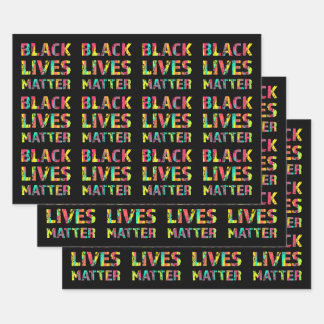 Schwarzes Leben Materie Malen 01 zusammen aufsteig Geschenkpapier Set