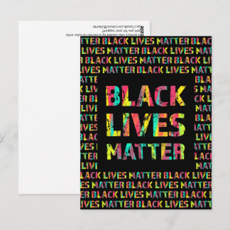 Schwarzes Leben Materie Malen 01 zusammen aufsteig Postkarte