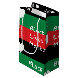 Schwarzes Leben Matter Panafrikanische Flagge Wei Kleine Geschenktüte