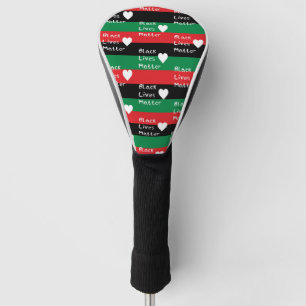 Schwarzes Leben Matter Panafrikanische Flagge Weiß Golf Headcover