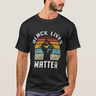 Schwarzes Leben Problem Retro Vintag T-Shirt
