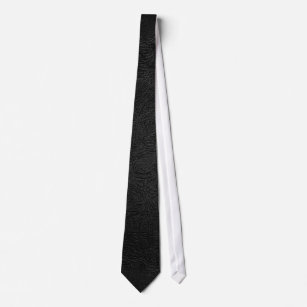 Schwarzes Leder Digital Krawatte