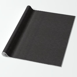 Schwarzes Leder Look Imitats Textur Geschenkpapier